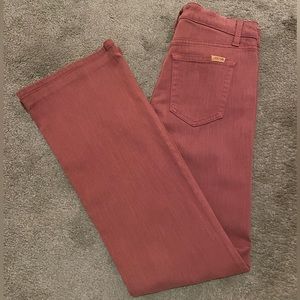 Joe’s Flawless Icon Mid Rise Flare Rosewood Stretch Jean